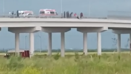 DRAMA U BATAJNICI Čovek preti da će skočiti sa mosta, vatrogasci pokušavaju da ga spasu (FOTO/VIDEO)