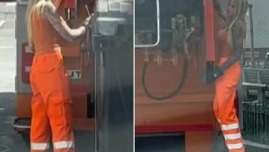TAMARA JE ZGODNA, ISTETOVIRANA I RADI U GRADSKOJ ČISTOĆI Ljudi "poludeli" za atraktivnom plavušom, a evo šta kaže ona (VIDEO)