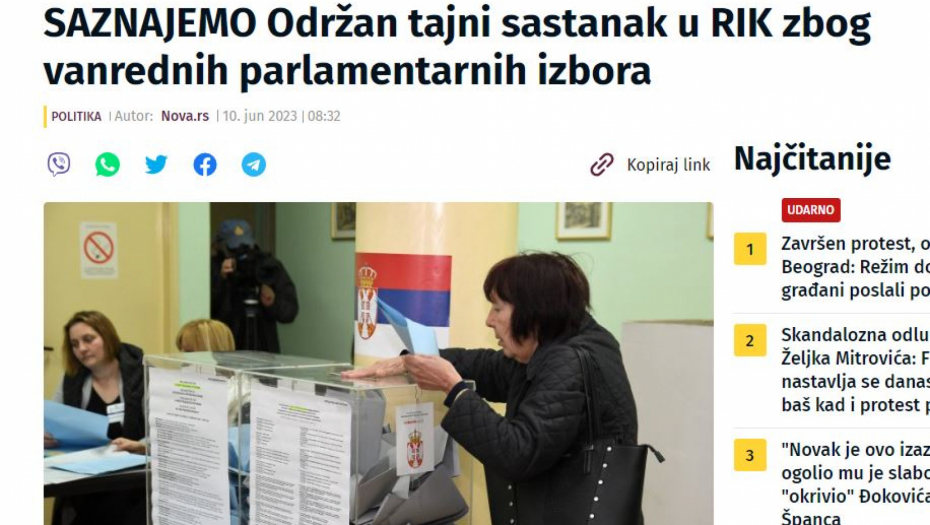 VESTI IZ NESVESTI Nova S "saznala" za tajni sastanak na kojem je bio pokojnik