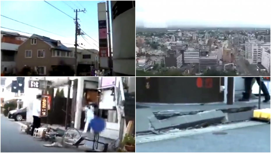 SVE POČELO DA SE TRESE, LJUDI PANIČNO BEŽE Prvi snimci razornog zemljotresa u Japanu - puca beton na ulici! (VIDEO)