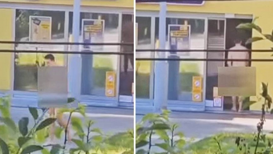 GO KAO OD MAJKE ROĐEN U CENTRU BEOGRADA Muškarac probao da uđe u prodavnicu, gore društvene mreže! (VIDEO)