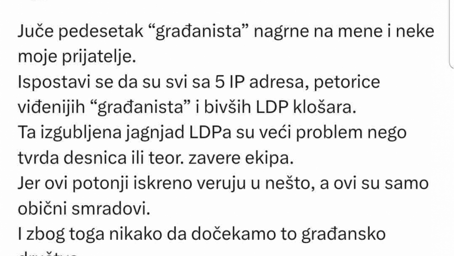 Ivan Ivanović sada vodi rat protiv "građanista" i LDP?