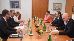 PREDSEDNIK SE SASTAO SA PREDSTAVNICIMA KVINTE Zamolio sam ih da učine sve što je u njihovoj moći i spreče Kurtija da izazove novi rat na Balkanu (FOTO)