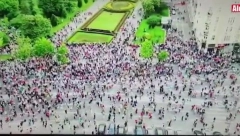 SNIMAK IZ DRONA OTKRIVA Evo koliko zaista ima ljudi na današnjem političkom protestu (VIDEO)