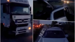 DELOVI RASUTI PO PUTU Stao na Pupinovom mostu da zameni gumu, šleper ga razneo u punoj brzini (VIDEO)
