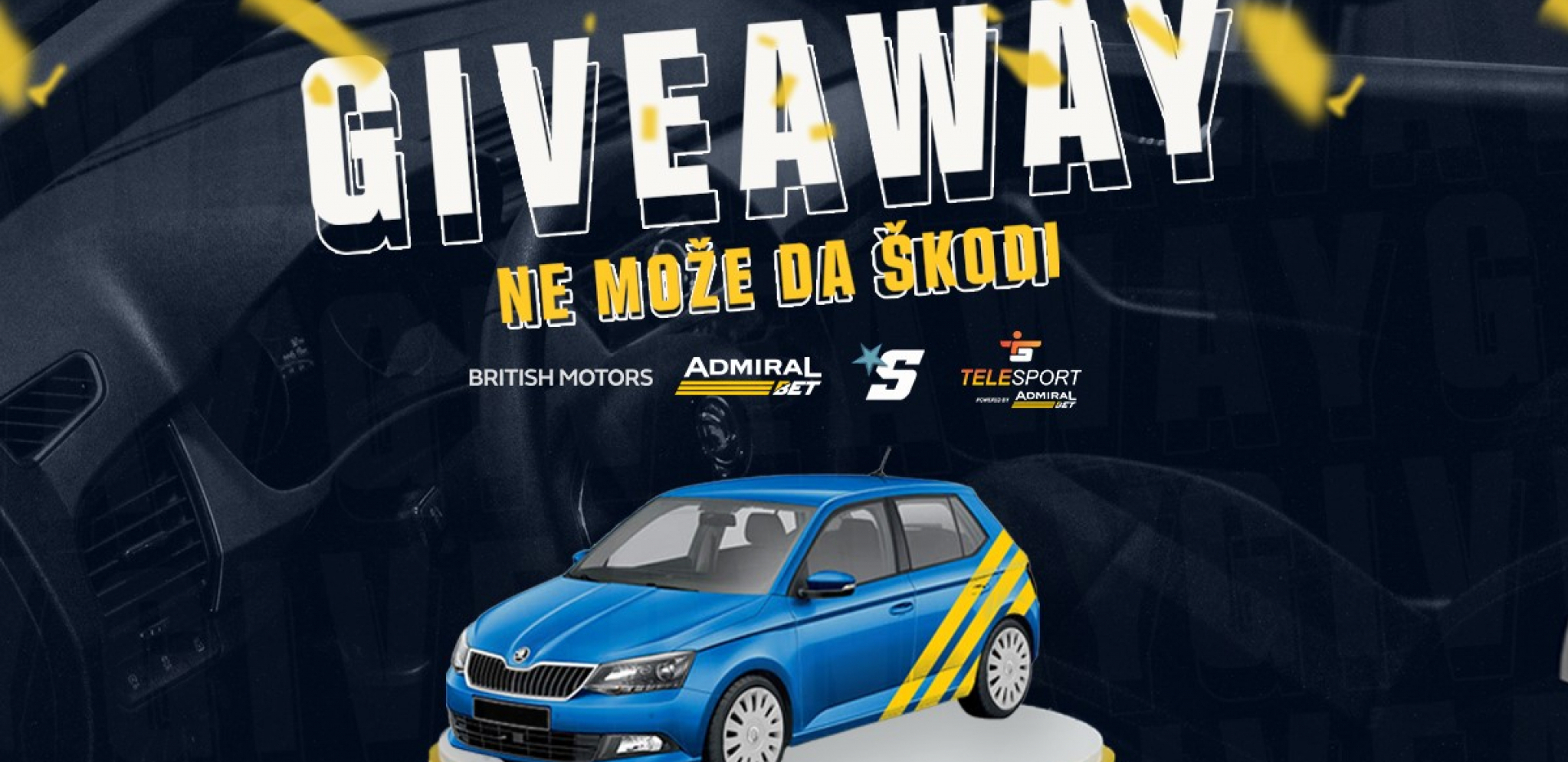 ADMIRALBET I BRITISH MOTORS NAGRAĐUJU – PRIJAVITE SE I OSVOJITE ŠKODU Ne može da škodi, Škoda Fabija je uvek u modi!