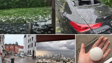 PAO GRAD VELIČINE TENISKE LOPTICE, IMA POLUPANIH KOLA Naši ljudi dele slike posledica stravičnog nevremena