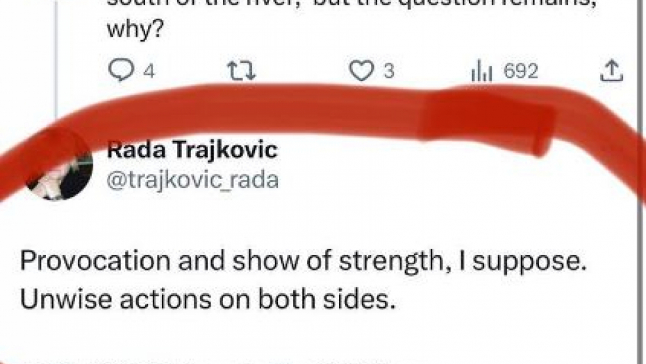 Rada Trajković brani Kurtija: Srbi su provokatori