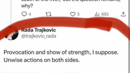 Rada Trajković brani Kurtija: Srbi su provokatori