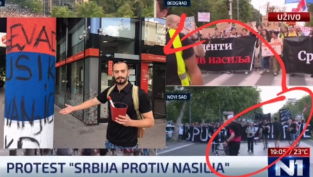PROTEST PREDVODI ČOVEK KOJI UNIŠTAVA SRPSKE ZASTAVE! (VIDEO)