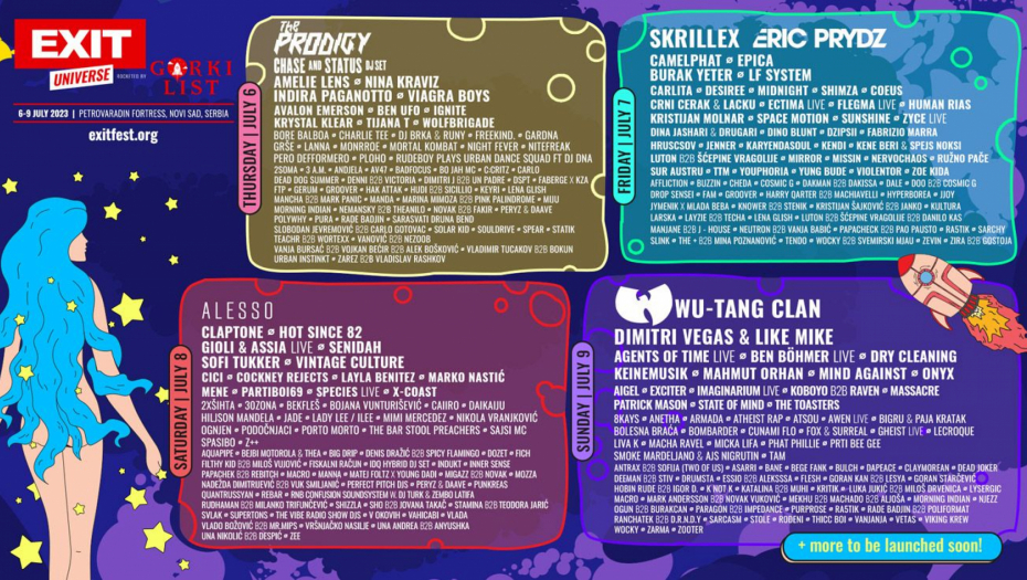 Zaokružen program jednog od najjačih izdanja EXIT festivala! Na Tvrđavu stižu The Prodigy, Wu-Tang Clan, Skrillex i stotine drugih izvođača
