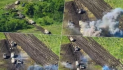 JURIŠNA KOLONA ULETELA U MINSKO POLJE Uznemirujući snimak sa fronta na istoku Ukrajine