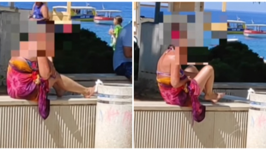 SNIMAK IZ CRNOGORSKOG LETOVALIŠTA ZGROZIO SVE Žena digla suknju, pa krenula... ljudi u neverici šta je izvela