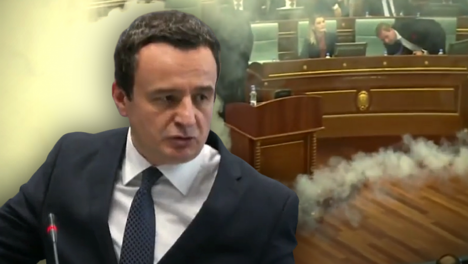 KURTI BACAO SUZAVCE U KOSOVSKOM PARLAMENTU Lažni premijer poznat po vandalizmu, a sada je i sam jedva izvukao živu glavu