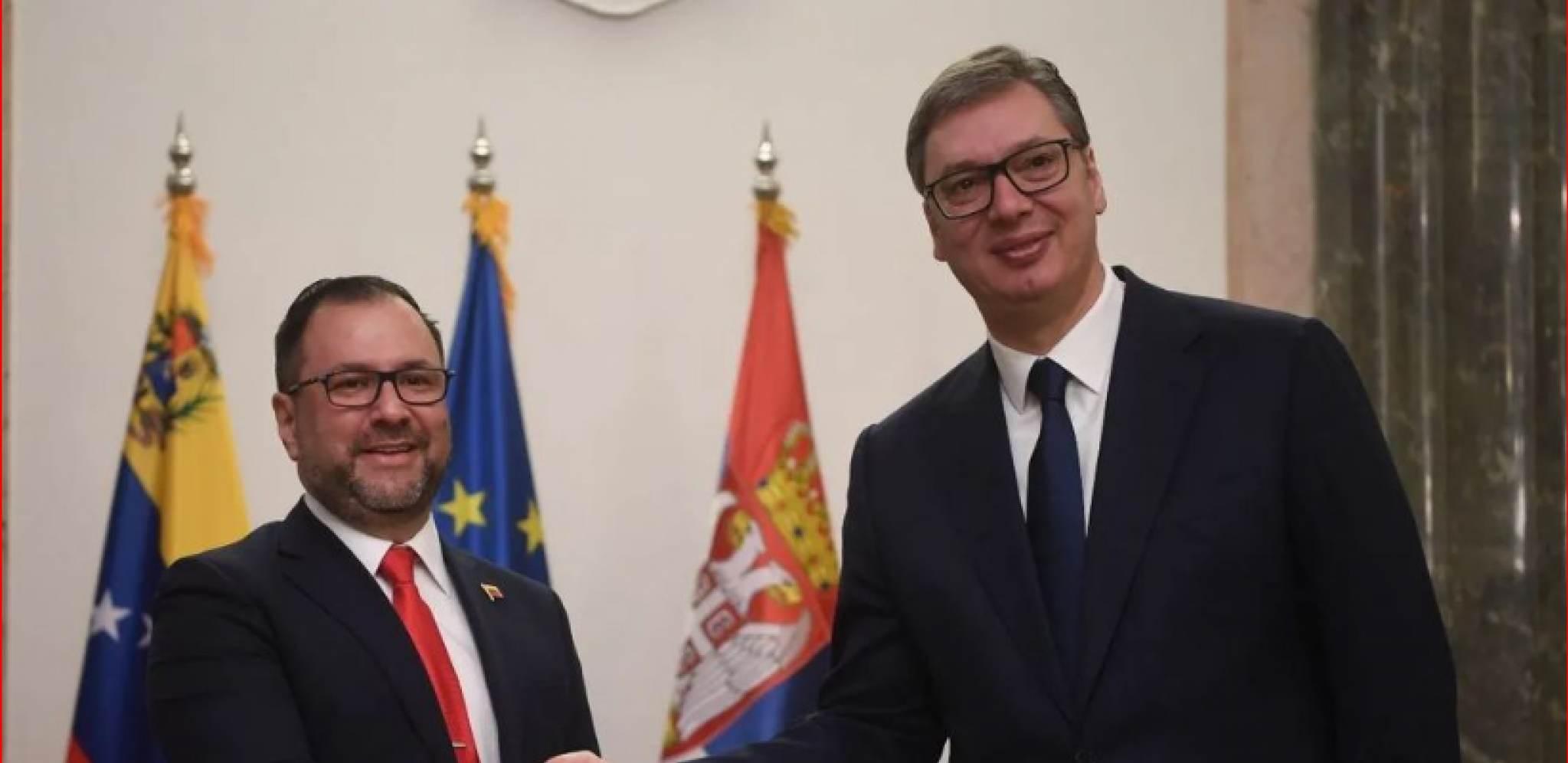 PREDSEDNIK VUČIĆ NA SASTANKU SA MINISTROM IVANOM HILOM PINTOM "Srbija i Venecuela su istinski prijatelji" (FOTO)