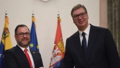 PREDSEDNIK VUČIĆ NA SASTANKU SA MINISTROM IVANOM HILOM PINTOM "Srbija i Venecuela su istinski prijatelji" (FOTO)