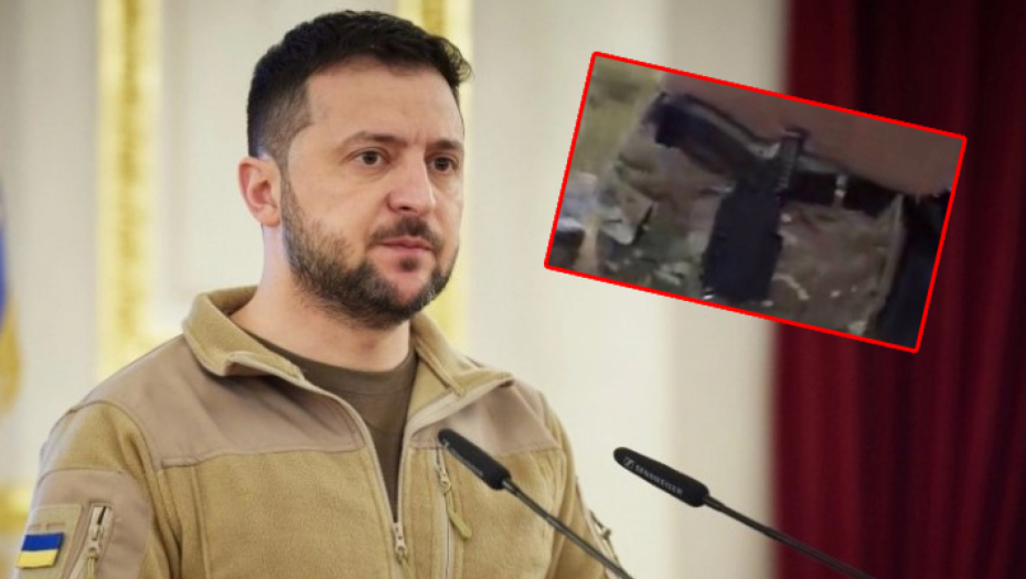 TELOHRANITELJ ZELENSKOG NOSI PIŠTOLJ "VANZEMALJAC" Niko ne zna kako se oružje na snimku sa Zmijskog ostrva našlo u Ukrajini (FOTO/VIDEO)