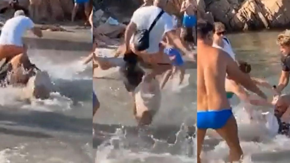 TUČA NA PLAŽI NA SARDINIJI Viknuo je "Udario si mi ženu", a onda ga je nokautirao nogom (VIDEO)