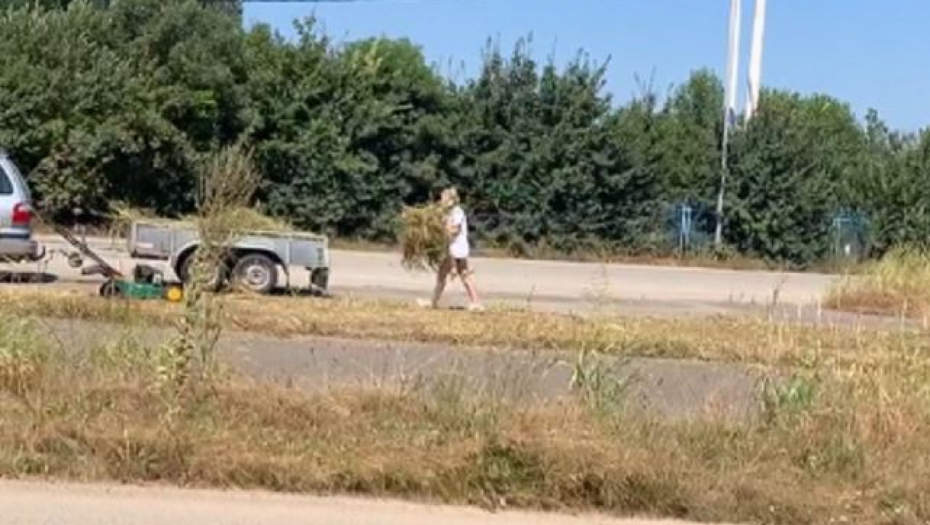 Došli na godišnji odmor u BiH pa kosili travu oko graničnog prelaza (VIDEO)