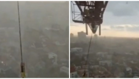 ISPLIVAO ZASTRAŠUJUĆI SNIMAK IZ KRANA Radnik snima zarobljen u kabini, horor prizori iz srca superoluje u Zagrebu (VIDEO)