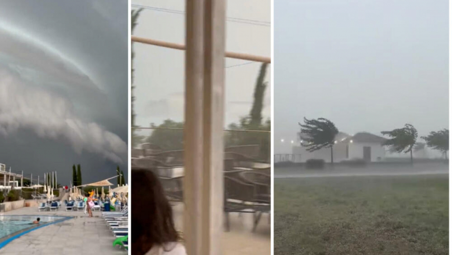 VETAR KIDA DRVEĆE KAO SLAMČICE! Zastrašujući snimak superćelijske oluje u Istri, nebo u Poreču JEZIVO! (FOTO)