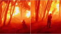 HRABROST GRČKOG VATROGASCA ODUŠEVILA SVET Pogledajte njegovu nadljudsku borbu sa požarom na Rodosu (VIDEO)