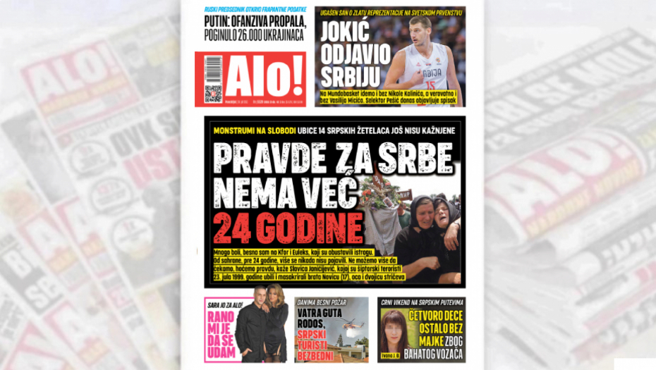 PRAVDE ZA SRBE NEMA NI POSLE 24 GODINE Ubice 14 srpskih žetelaca još nisu kažnjene za zločin