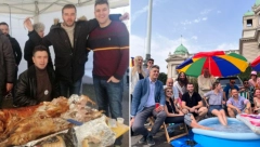 RUŠE VUČIĆA PRASETINOM I BAZENOM ISPRED SKUPŠTINE Ovako deo opozicije tuguje za stradalom decom (FOTO)