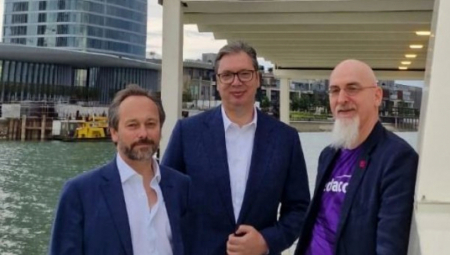 "DAN ZAVRŠAVAMO VOŽNJOM BRODOM" Vučić sa Žiofreom i Gorijem - "Iskreno sam ponosan što sam imao priliku da im pokažem koliko je Srbija lepa"
