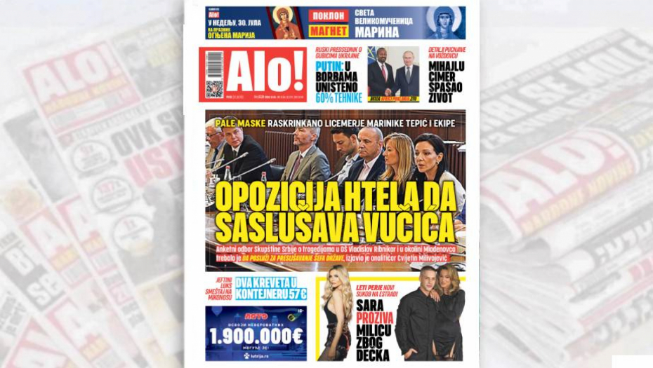 PALE MASKE Raskrinkano licemerje Marinike Tepić i ekipe: Opozicija htela da saslušava Vučića