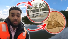 SNIMAK BATINA HIT NA JUTJUBU: Britanac upao na ničije ostrvo između Srbije i Hrvatske, ali policija nije imala MNOGO STRPLJENJA (VIDEO)