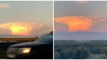 NEOBIČNA POJAVA NA NEBU IZNAD RUSIJE "Nuklearna pečurka" prestravila narod, oglasili su se i nadležni