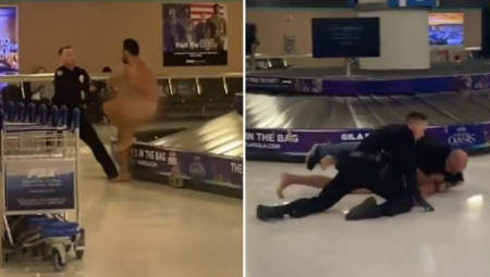 ČOVEK GO KAO OD MAJKE ROĐEN NA AERODROMU Svi su se zgranuli kad su videli šta radi, obezbeđenje ga savladalo