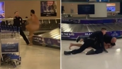 ČOVEK GO KAO OD MAJKE ROĐEN NA AERODROMU Svi su se zgranuli kad su videli šta radi, obezbeđenje ga savladalo