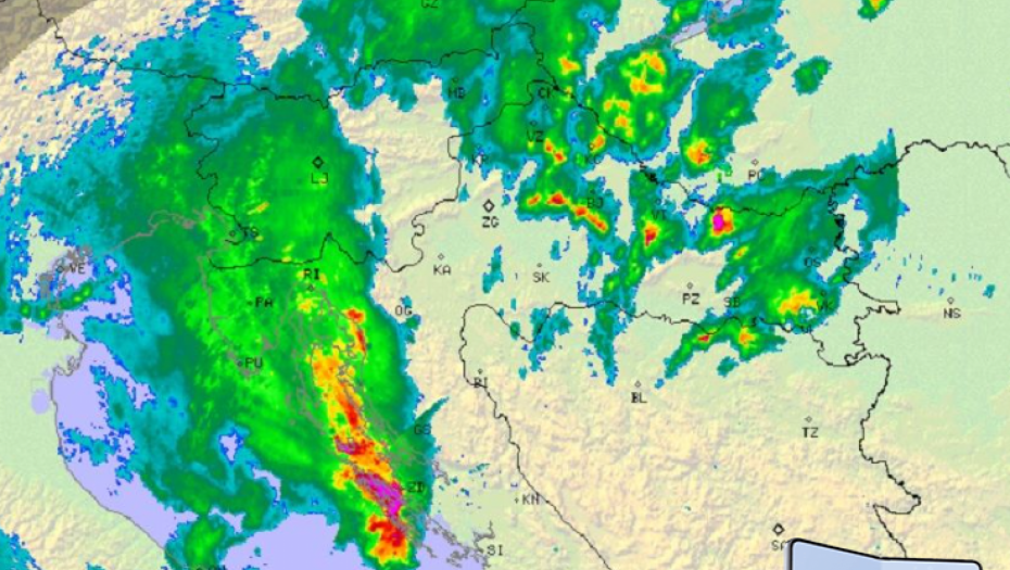 OVAJ DŽINOVSKI OBLAK IDE KA ZAGREBU Iznad Hrvatske je i jezivo izgleda na radaru
