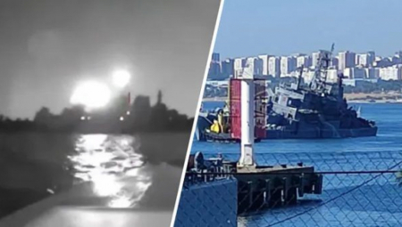 OBJAVLJEN SNIMAK NAPADA NA NOVOSIRIJSK Izvori tvrde da je ukrajinski pomorski dron pogodio ruski desantni brod s 450 kg TNT-a (VIDEO)