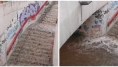 POTOP U PODZEMNOM NA AUTOKOMANDI Kao da se izlila reka, sve pliva posle jakog nevremena