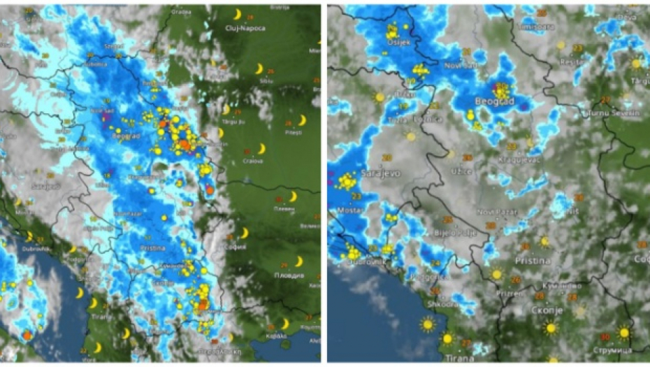 VIDI SE NA RADARU, KIŠNI OBLAK JE JOŠ NAD SRBIJOM Evo dokle će ovo da traje