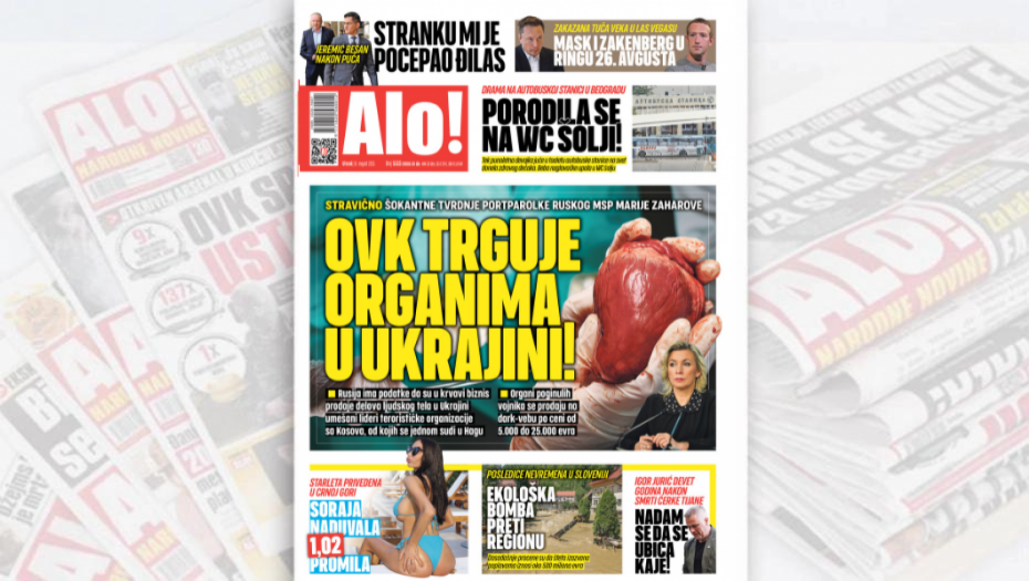 OVK TRGUJE ORGANIMA U UKRAJINI Stravično! Portparolka ruskog MSP Marija Zaharova iznela šokantne tvrdnje