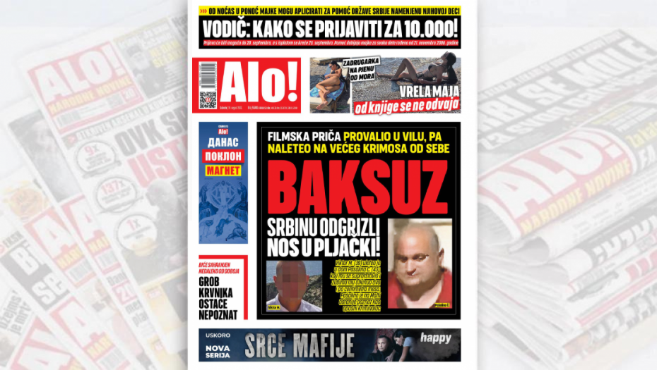 SRBINU ODGRIZLI NOS U PLJAČKI Provalio u vilu, pa naleteo na većeg krimosa od sebe