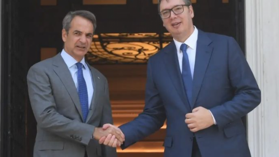 "DOBAR I PRIJATELJSKI RAZGOVOR SA GRČKIM PREMIJEROM" Vučić se u Atini sastao sa Micotakisom (FOTO)