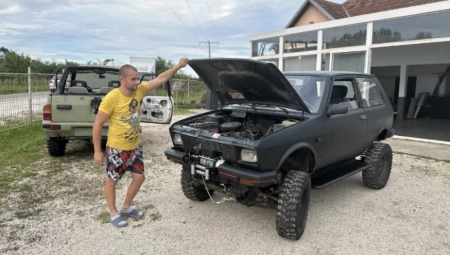 MILOŠ JE SVOJIM RUKAMA NAPRAVIO NEŠTO O ČEMU SVI PRIČAJU Od dva automobila sačinio je pravog moćnog četverotočkaša (FOTO)