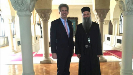 NEUTEMELJENE IZJAVE POJEDINIH BRITANSKIH POLITIČARA O SPC: Patrijarh Porfirije se sastao sa novim britanskim ambasadorom (FOTO)