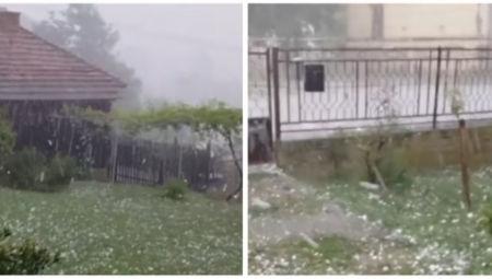 JAK GRAD POGODIO OKOLINU KRALJEVA Udarilo je snažno, ljudi bežali sa ulica