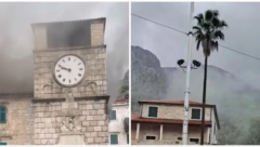 STRAVIČNA SCENA IZ KOTORA Kafić potpuno izgoreo u velikom požaru (VIDEO)