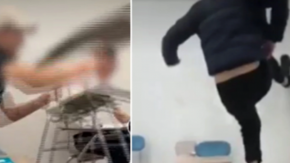 ĐACI BACAJU KLUPE I STOLICE, GAĐALI SU NASTAVNICU Stravični snimci iz škole i - niko ništa!