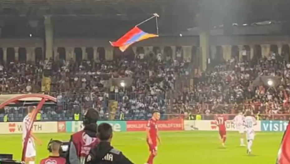 PROVOKACIJA NA MEČU HRVATA Dron sa provokativnom zastavom snimljen u kvalifikacijama za EURO, scena kao na utakmici Srbija-Albanija (VIDEO)