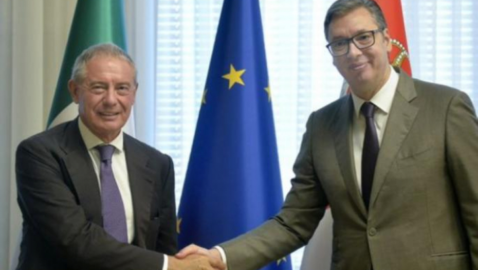 "POSEBNO SMO RAZGOVARALI O KRITIČNIM SIROVINAMA" Predsednik Vučić se sastao sa italijanskim ministrom Ursom (FOTO)