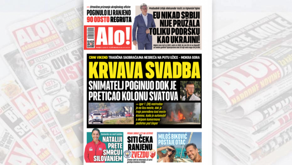 KRVAVA SVADBA Snimatelj poginuo dok je preticao kolonu svatova