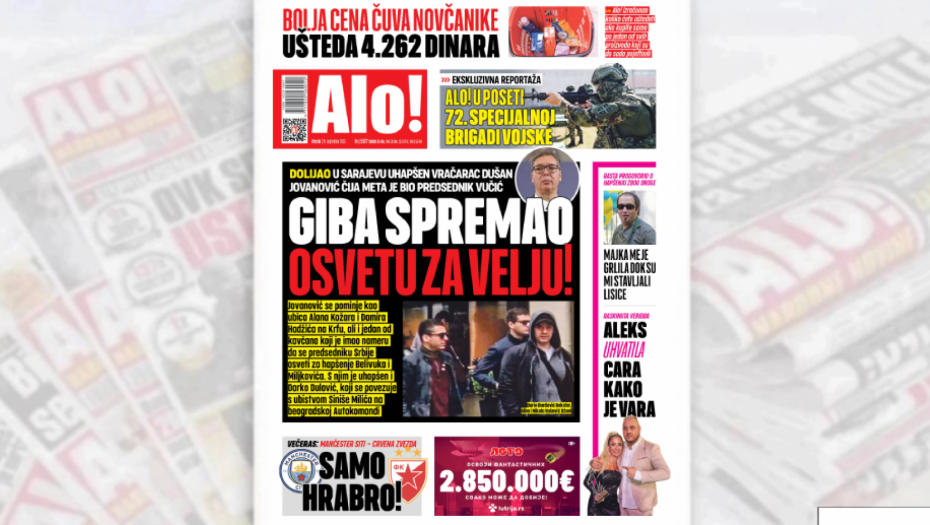 DOLIJAO U Sarajevu uhapšen vračarac Dušan Jovanović čija meta je bio predsednik Vučić